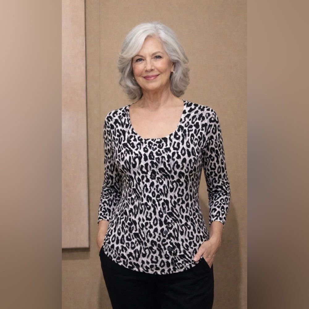 Black & White Animal Print Twinset Large